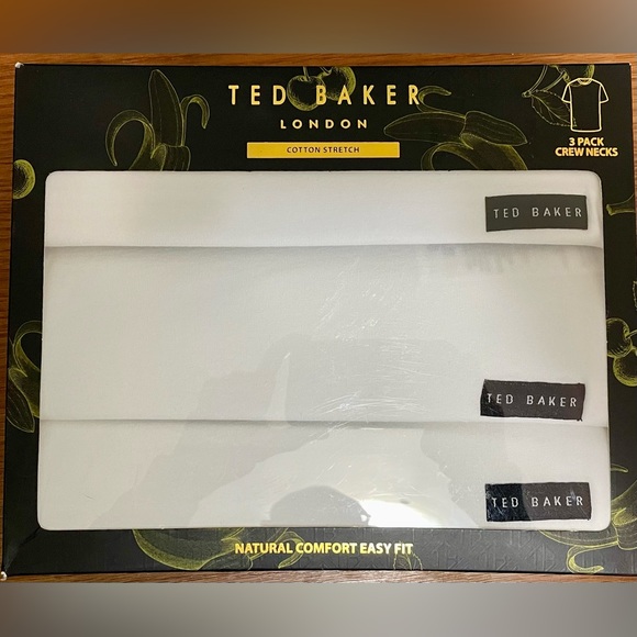 Ted Baker 3 pack crew neck white shirts size small S - Picture 1 of 5